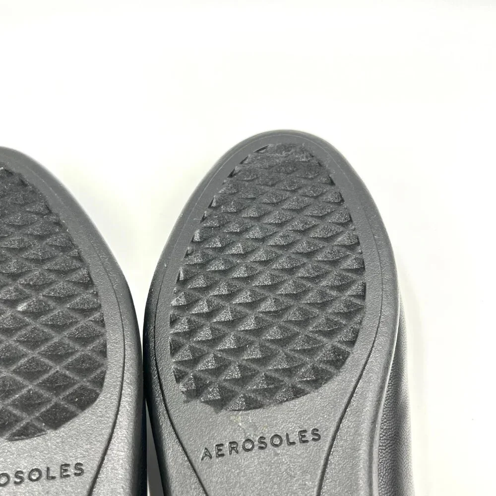 Aerosoles Womens‎ Size 6.5 Homebet Black Slip On Ballet Flats Shoes